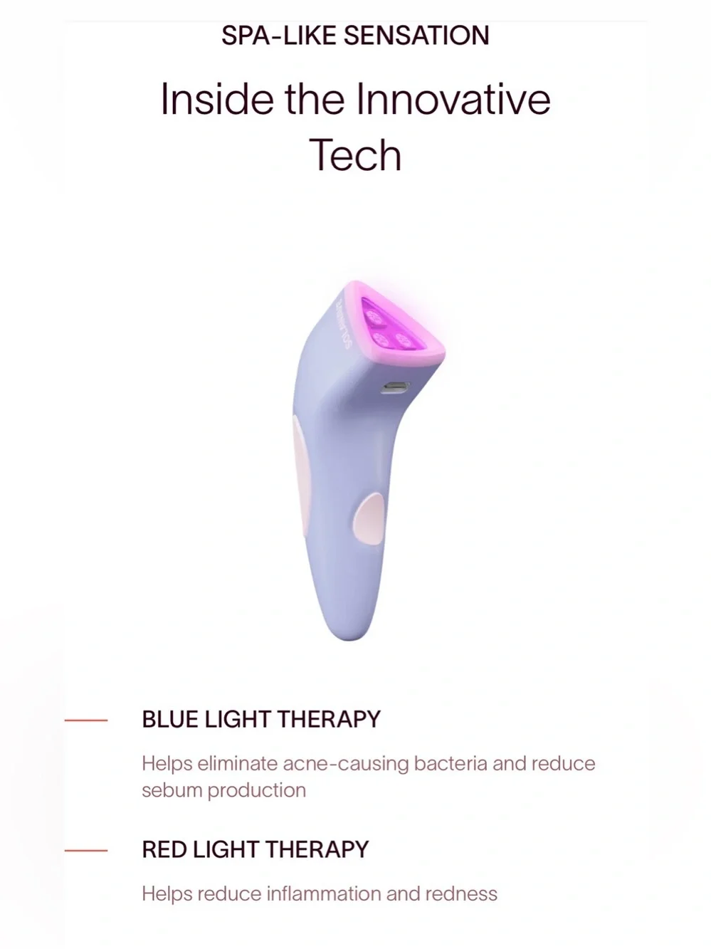 Solawave 3-Minute Light Therapy Acne Spot Treatment - periwinkle